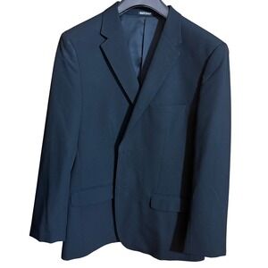 SuitShop Mens Black Slim Fit Stretch Suit 2 Piece Set Jacket 44S Pants 35S